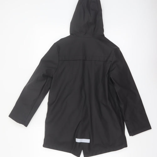 Marks and Spencer Girls Black 9-10 Years Waterproof Hooded Rain Coat
