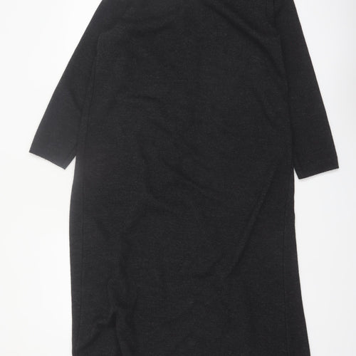 Marks and Spencer Women’s Dark Grey Long Cardigan Size 12 Merino Wool Blend