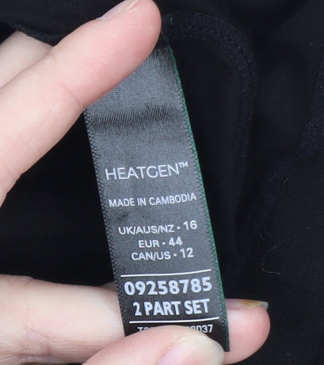 Marks and Spencer Women Black Heatgen Thermal Leggings Size 16