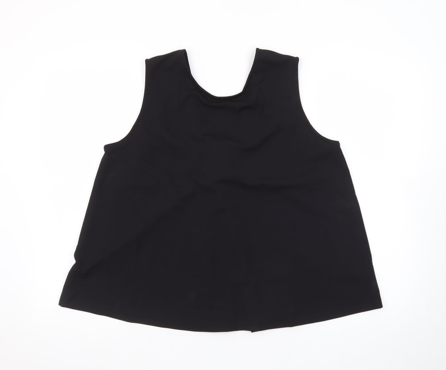 Marks and Spencer Women’s Black Sleeveless Pleated Blouse Size 14