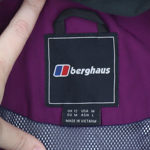 Berghaus Womens Purple Waterproof Rain Coat Jacket UK 12 Regular Fit