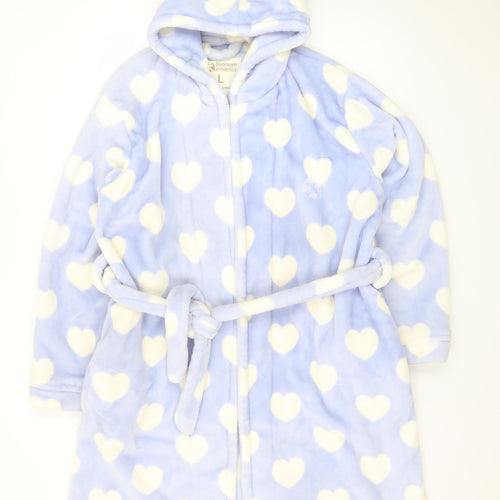 Bedroom Athletics Women’s Blue Heart Fleece Hooded Robe L