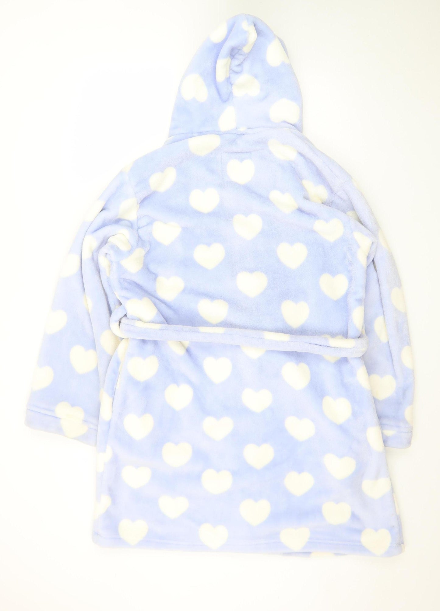 Bedroom Athletics Women’s Blue Heart Fleece Hooded Robe L