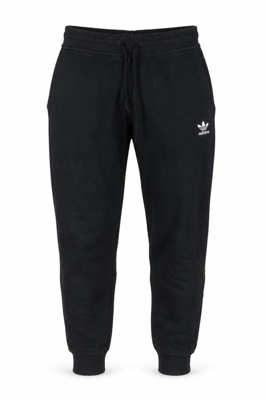 Front view of Adidas Men's Black Jogger Trousers, size S, Regular Fit