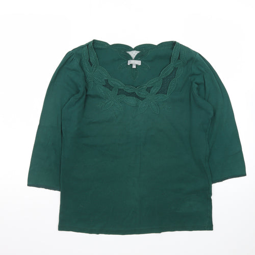 Marks and Spencer Women’s Green Crochet Neck Tunic Top Size 16