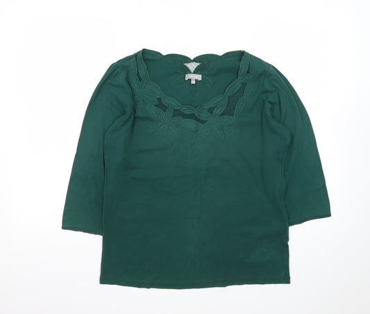 Marks and Spencer Women’s Green Crochet Neck Tunic Top Size 16