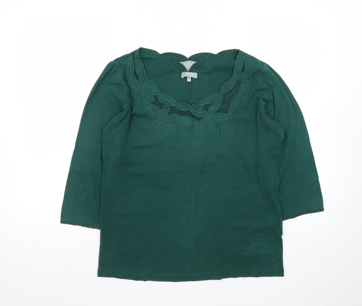 Marks and Spencer Women’s Green Crochet Neck Tunic Top Size 16