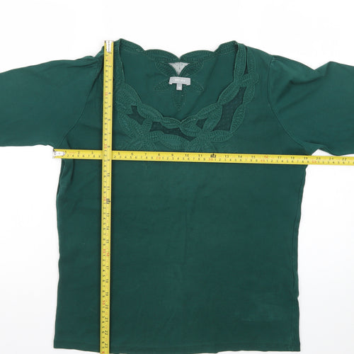 Marks and Spencer Women’s Green Crochet Neck Tunic Top Size 16