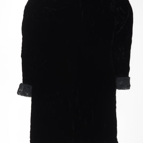 Baldanza Women’s Black Velvet Lace High Neck Formal Dress Size 8
