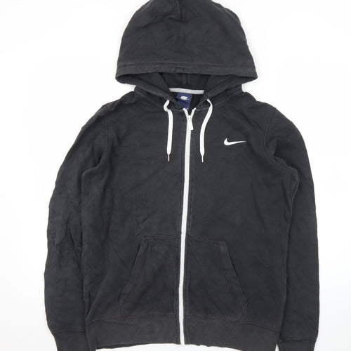 Nike Mens Black Full Zip Hoodie L Sportswear Cotton Blend