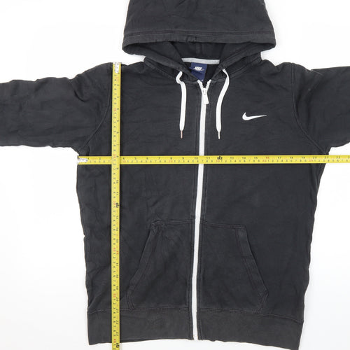 Nike Mens Black Full Zip Hoodie L Sportswear Cotton Blend