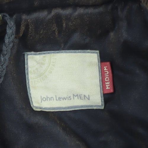 John Lewis Men Brown Waxed Cotton Field Jacket Medium