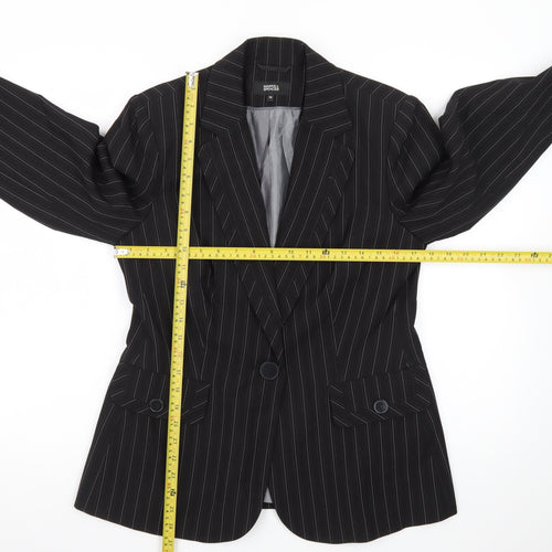 Marks and Spencer Women’s Black Pinstripe Suit Jacket Size 14