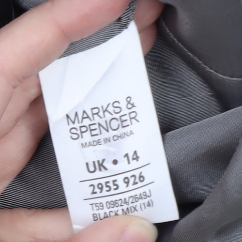 Marks and Spencer Women’s Black Pinstripe Suit Jacket Size 14