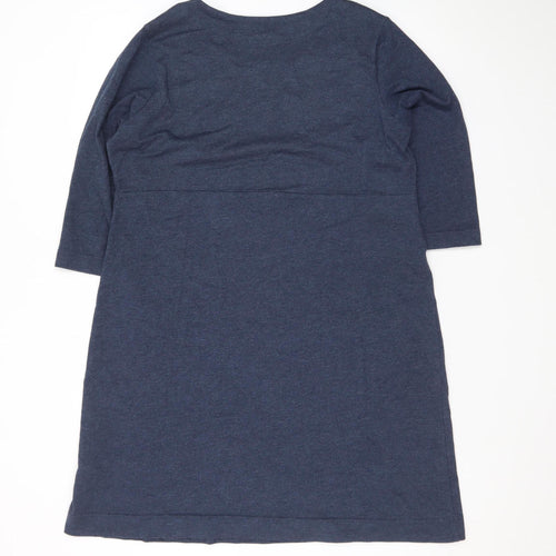 Weird Fish Women’s Blue Knee Length Shift Dress Size 16