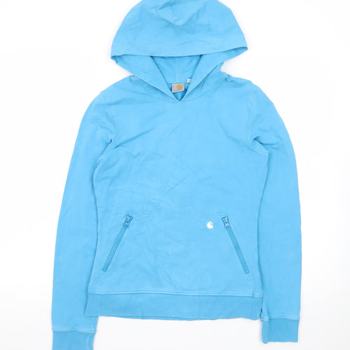 Carhartt Women's Blue Pullover Hoodie XS Cotton Casual Sweatshirt
