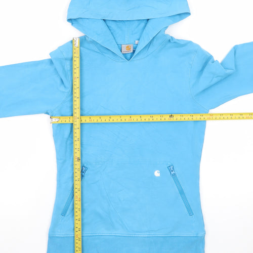 Carhartt Women's Blue Pullover Hoodie XS Cotton Casual Sweatshirt