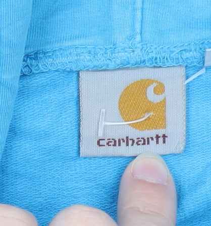 Carhartt Women's Blue Pullover Hoodie XS Cotton Casual Sweatshirt