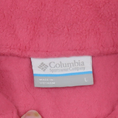 Columbia Women's Pink Fleece Full Zip Jacket Size L