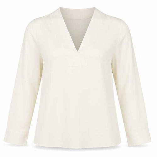 Marks and Spencer Women’s Ivory V-Neck Long Sleeve Blouse Size 10