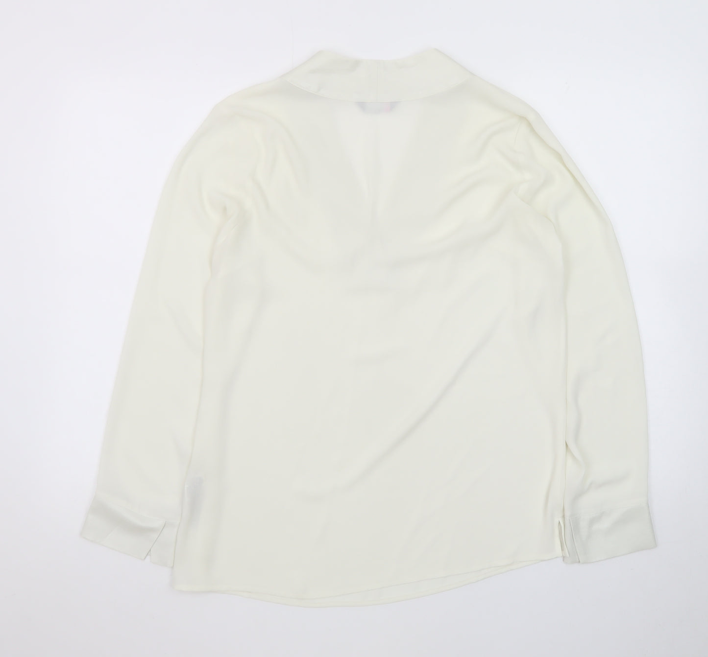 Marks and Spencer Women’s Ivory V-Neck Long Sleeve Blouse Size 10