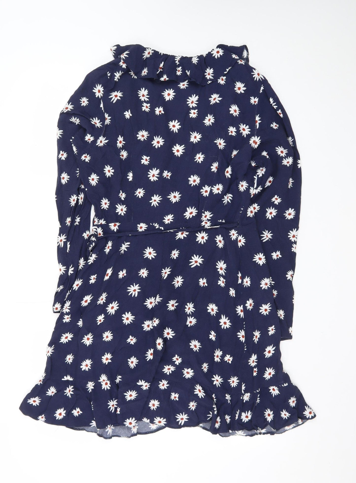 Nobody's Child Women's Blue Floral Wrap Dress Size 12