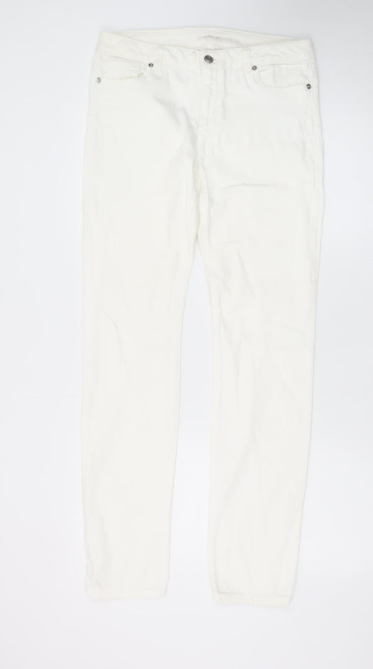 Michael Kors Women's White Skinny Jeans Size 10 Slim Fit Denim