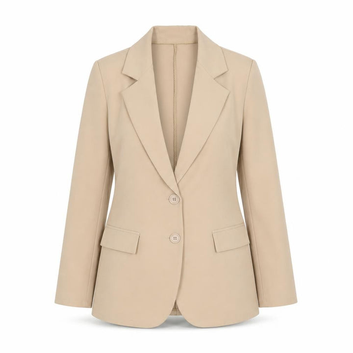 Boohoo Women Beige Regular Long Sleeve Blazer Jacket UK 10