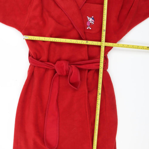 Disney Red Fleece Winnie The Pooh Women's S Robe Belted Kimono Style