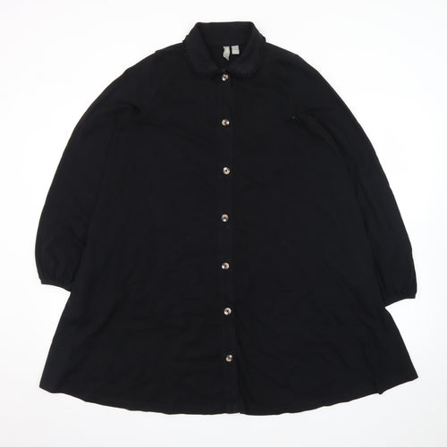 ASOS Women’s Black Long Sleeve Collared Shirt Dress Size 8