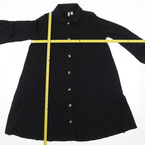 ASOS Women’s Black Long Sleeve Collared Shirt Dress Size 8