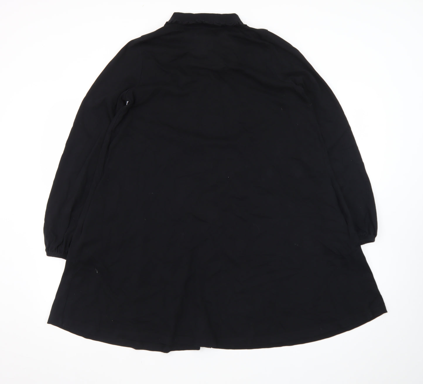 ASOS Women’s Black Long Sleeve Collared Shirt Dress Size 8