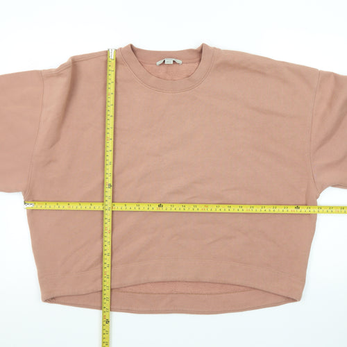 AllSaints Women’s Pink Pullover Sweatshirt Medium Cotton Blend