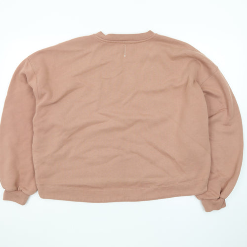 AllSaints Women’s Pink Pullover Sweatshirt Medium Cotton Blend
