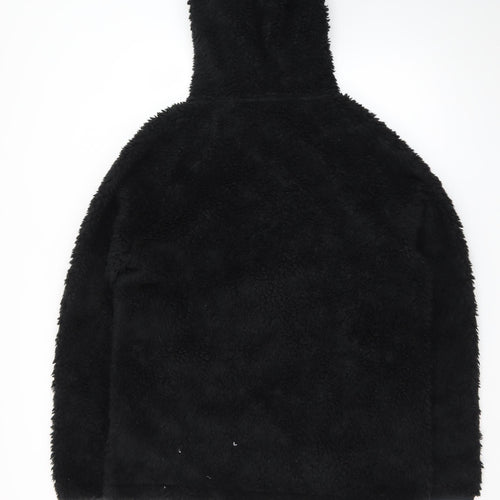 Napapijri Men's Black Fleece Pullover Hoodie Small