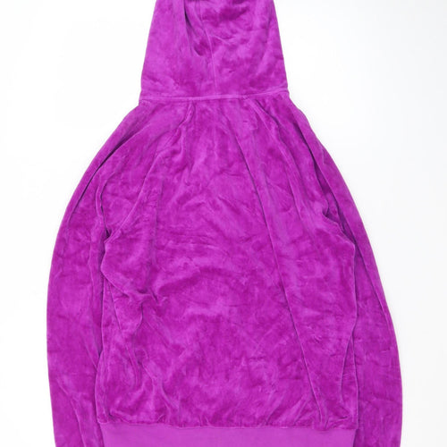 Juicy Couture Women's Purple Velour Full Zip Hoodie Size L
