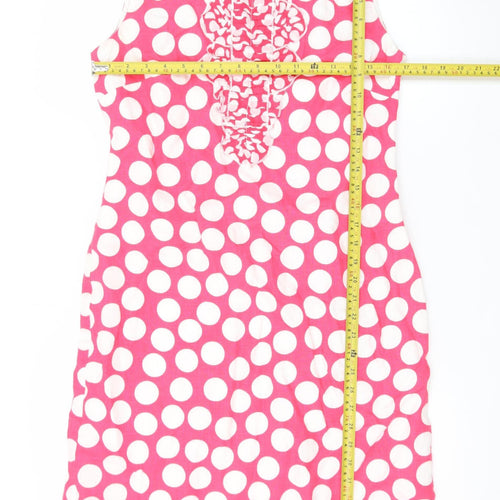Marks and Spencer Women’s Pink Polka Dot Shift Dress Size 12