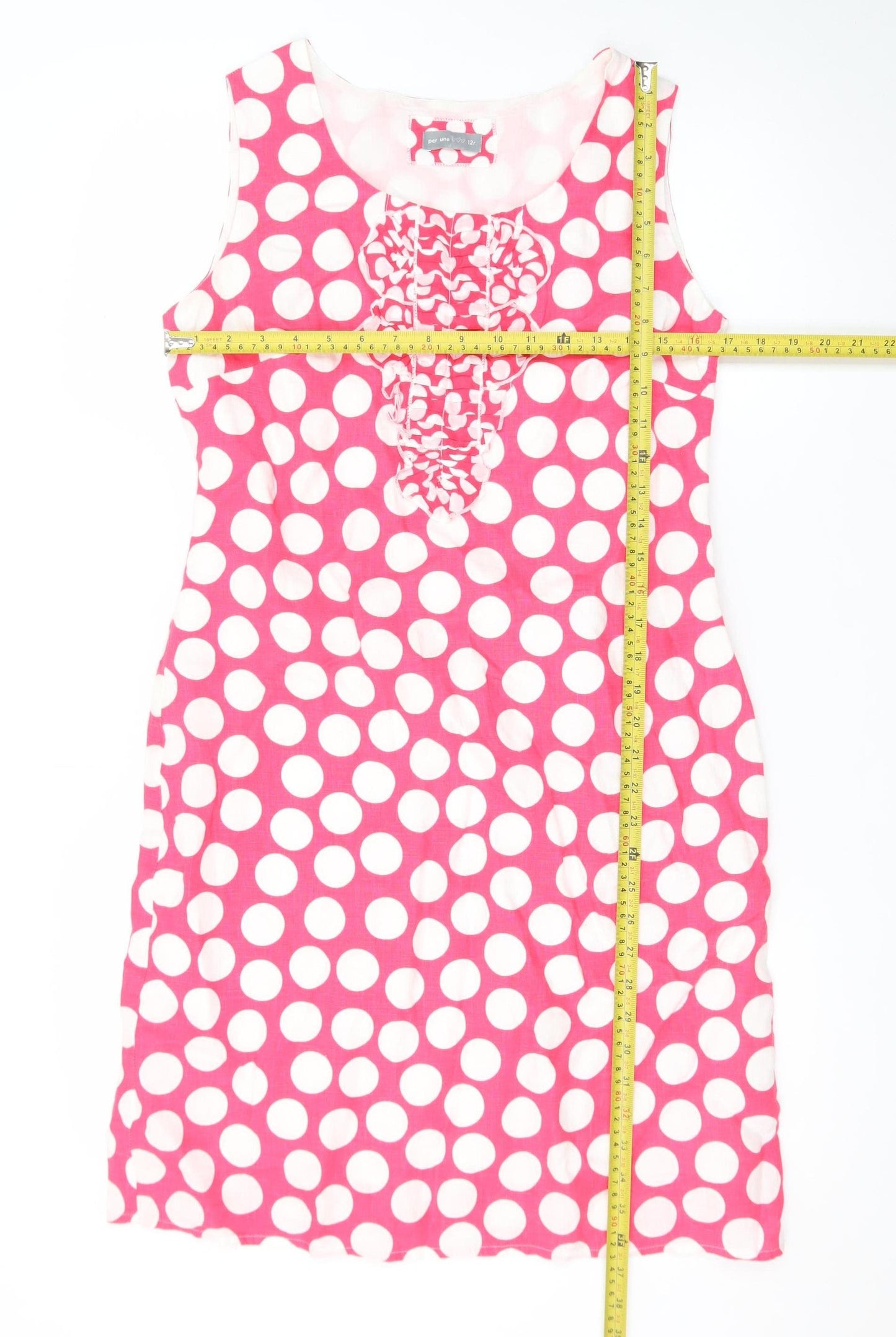 Marks and Spencer Women’s Pink Polka Dot Shift Dress Size 12