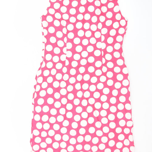 Marks and Spencer Women’s Pink Polka Dot Shift Dress Size 12
