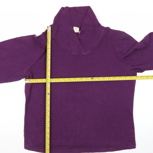 Cotton Traders Women's Purple Long Sleeve Roll Neck Top Size 14