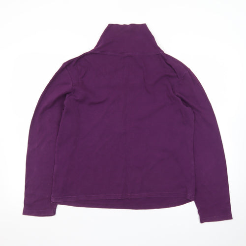 Cotton Traders Women's Purple Long Sleeve Roll Neck Top Size 14