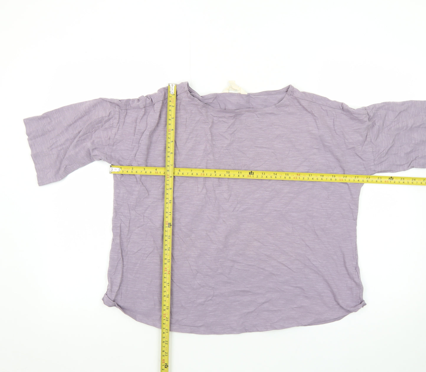 Seasalt Cornwall Women's Purple Organic Cotton 3/4 Sleeve T-Shirt UK 12