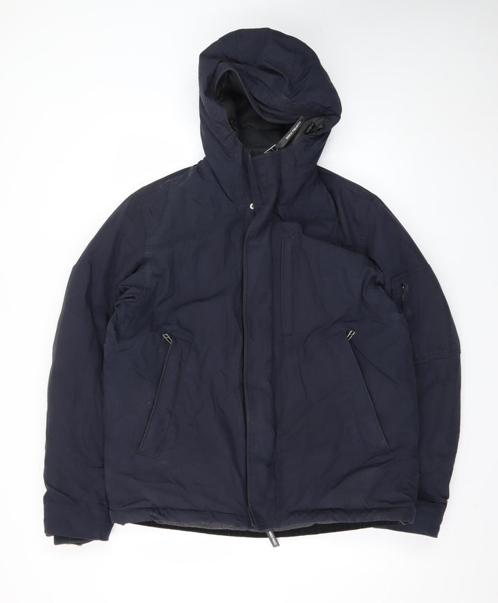 Norse Projects Men's Blue Hooded Down Puffer Jacket Size M