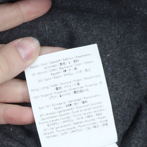 Norse Projects Men's Blue Hooded Down Puffer Jacket Size M
