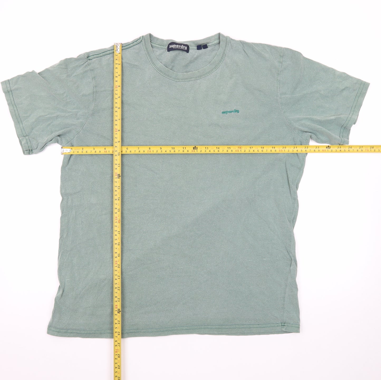Superdry Men’s Green Crew Neck Cotton T-Shirt L Casual Classic Style