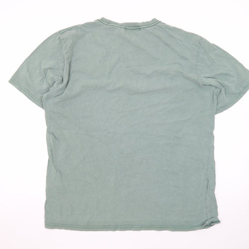Superdry Men’s Green Crew Neck Cotton T-Shirt L Casual Classic Style