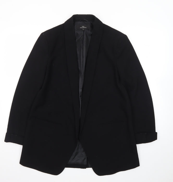 Next Women Black Shawl Collar Single Breasted Blazer Size 14