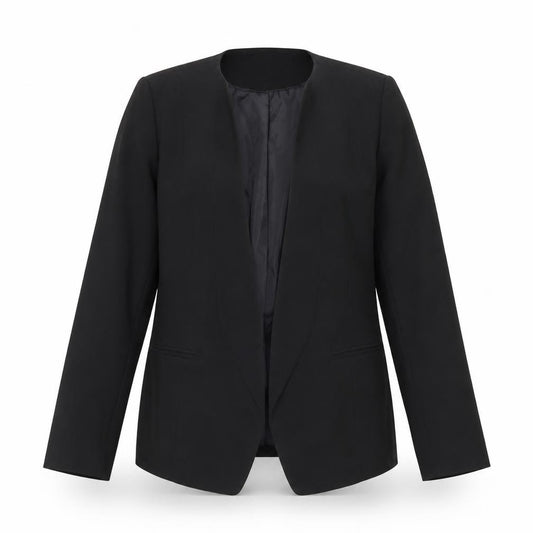 Front view of Vero Moda Women Black, size 14, Tailored Blazer Jacket