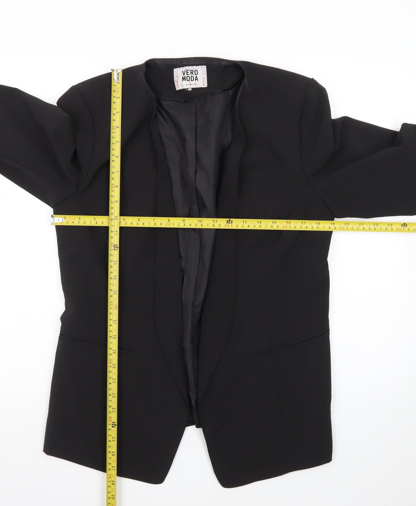 Vero Moda Women Black Size 14 Tailored Blazer Jacket
