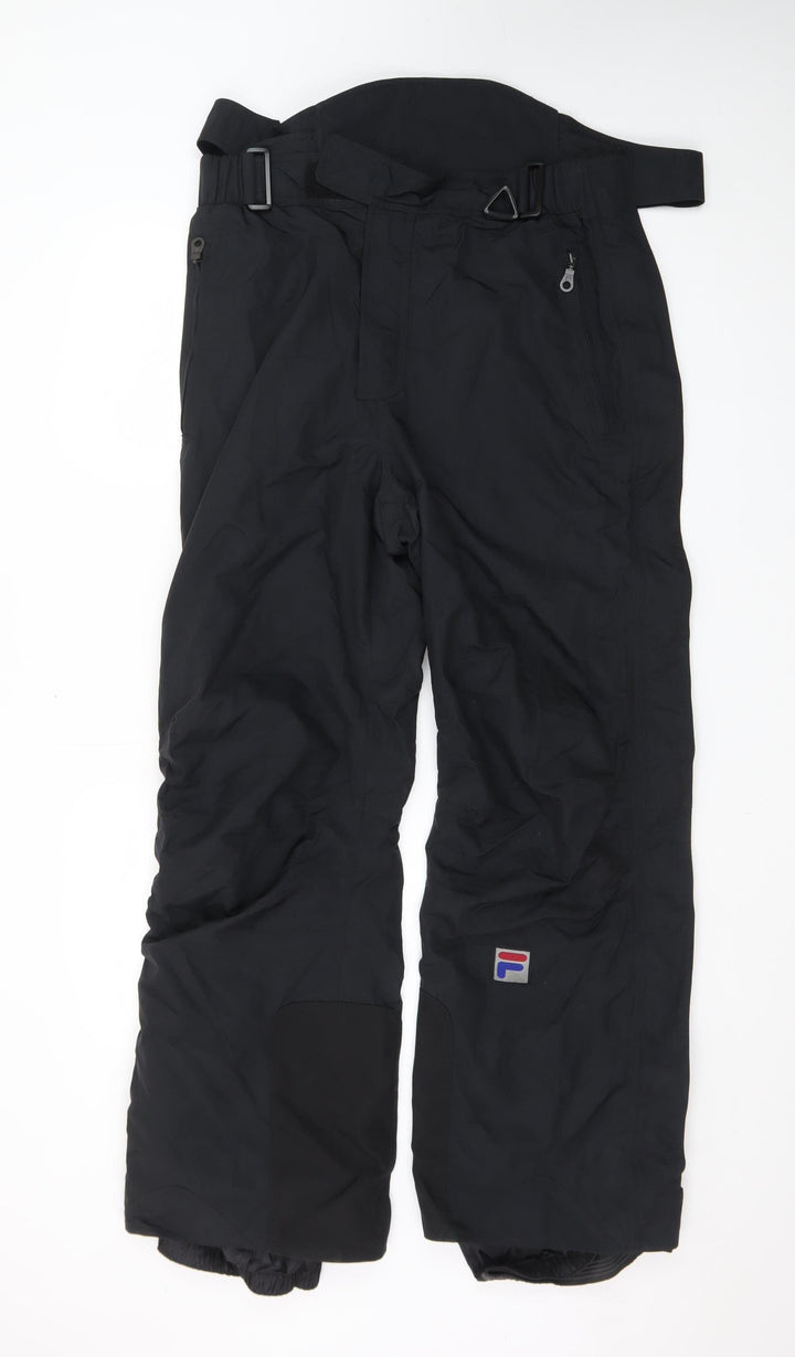 Fila Men's Black M Snow Pants Waterproof Insulated Winter Trousers